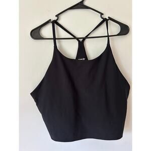 Black Old Navy Active Powersoft Light Support Longline Sport Bra Tank Size XXL